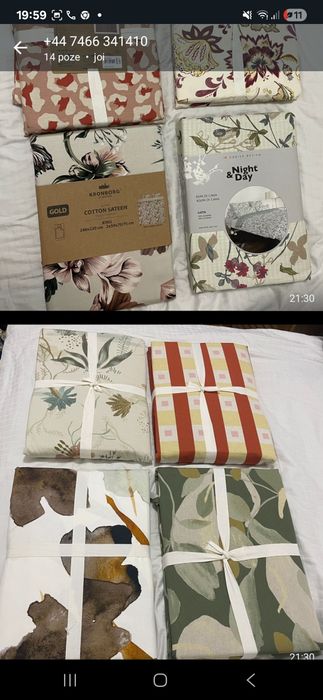 Lenjerie de pat marca Jysk si Maison du Monde