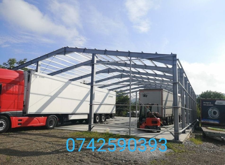 Vând hală metalică 12x 30x4,5 m plus  10x30 containere șantier locui