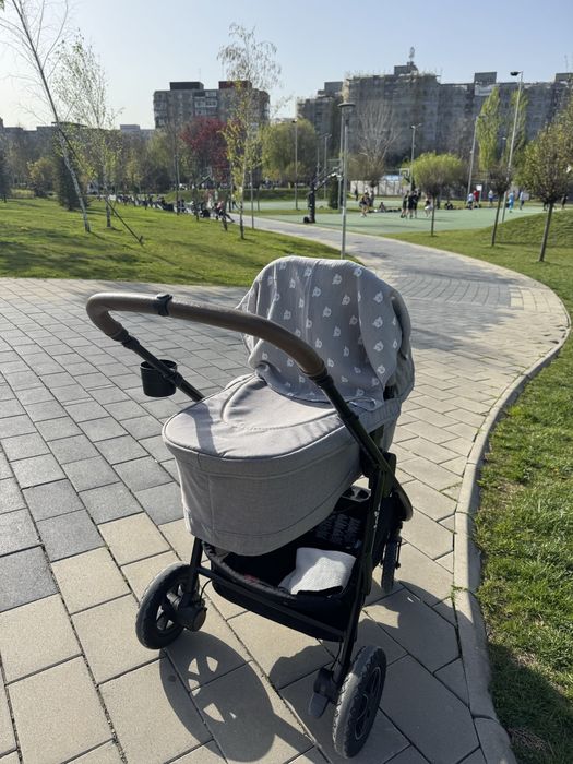 Vand carucior 2 in 1 Joie Versatrax Gray Flannel