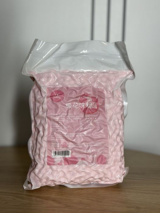 Розовая тапиока со вкусом вишни, шарики тапиока для бабл ти