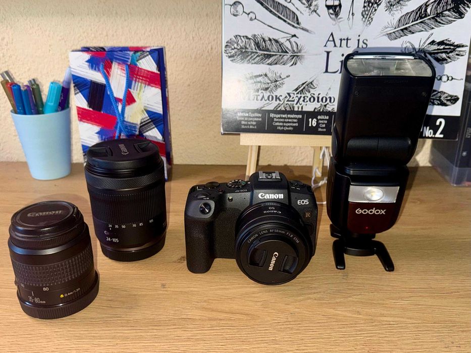 Kit Foto Canon EOS RP, Canon RF 24-105 mm, Canon RF 50 mm, Accesorii
