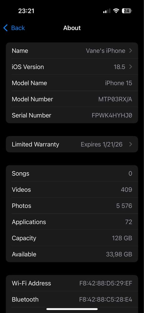 iPhone 15 128 GB с гаранция