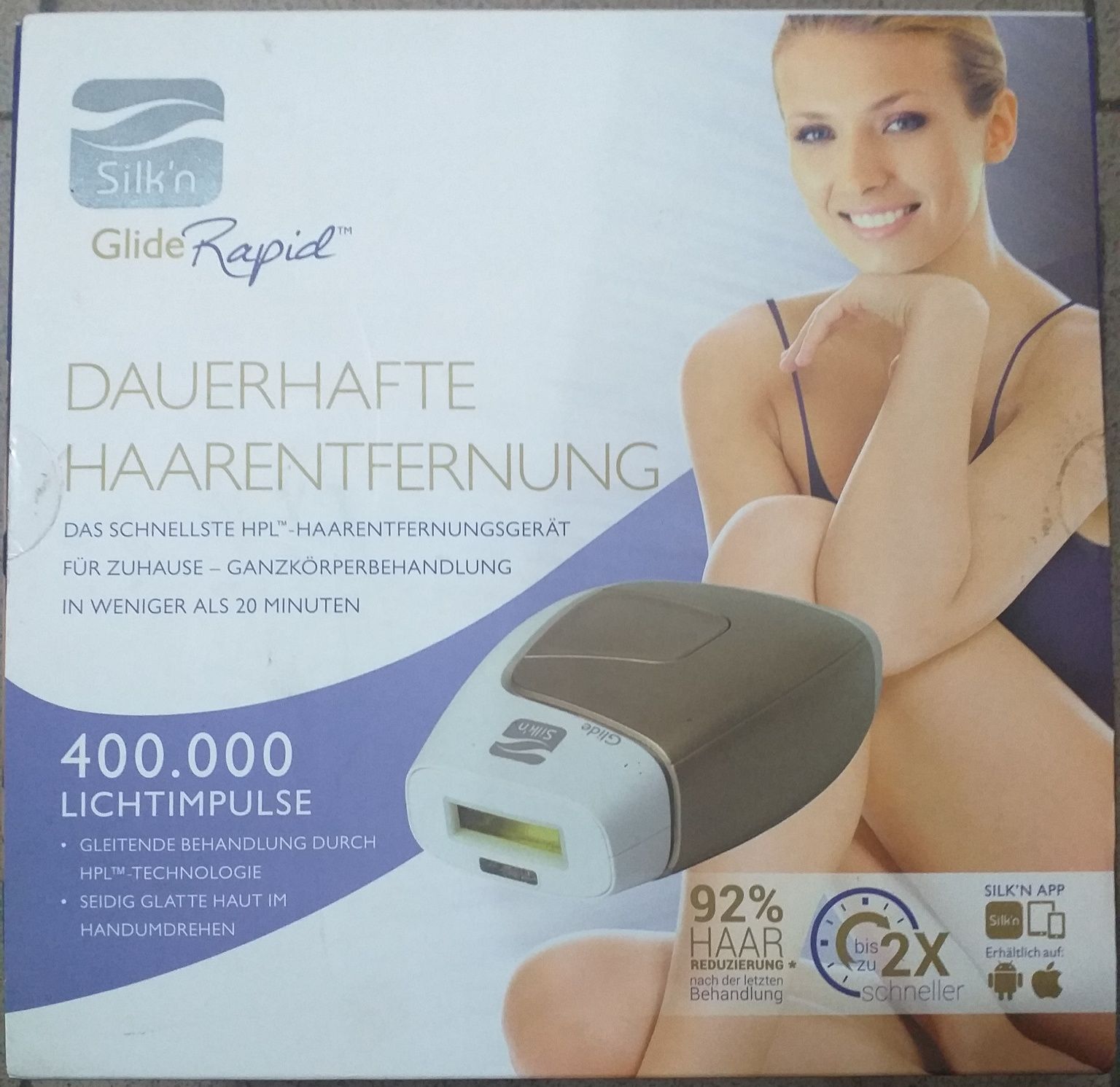 Epilator laser SILK'N GLIDE,400.000 impulsuri