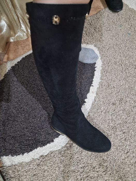 Сапоги замша на 38-39рр в очень хорошем состоянии