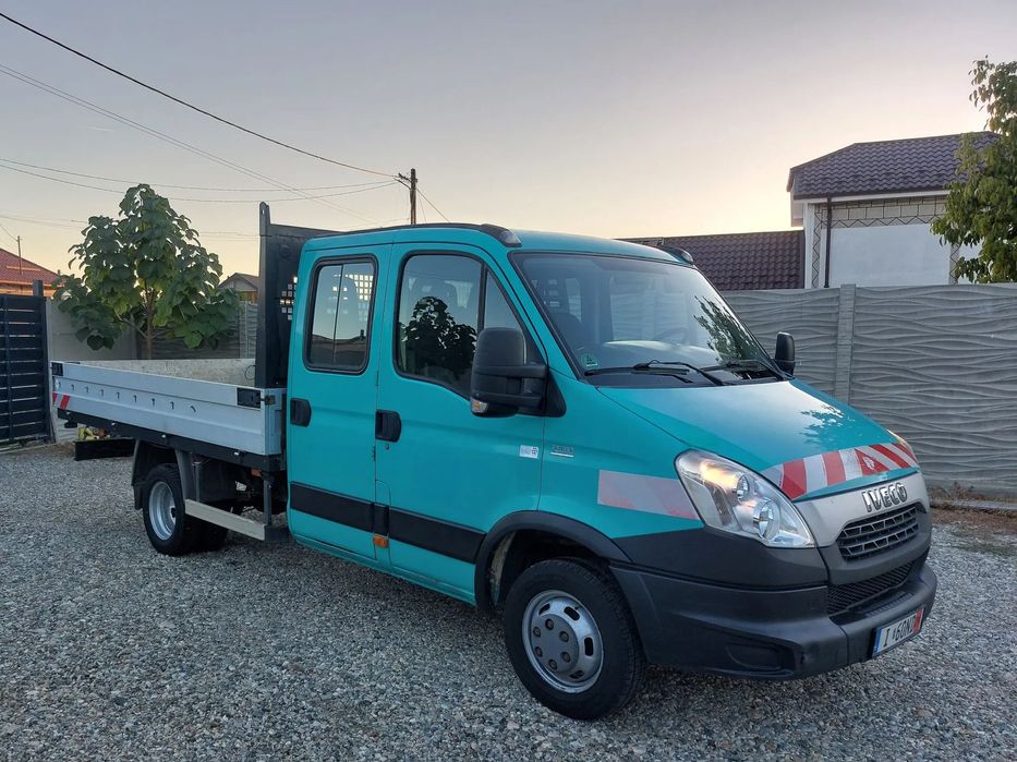 Iveco DAILY 50c15 Motor 3.0 EURO 5 CAT B 3.5TONE 35c15 Doka 7 Locuri Cabina Dubla Camioneta Bena Fixa nu Basculabila