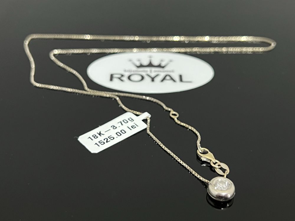 Bijuteria Royal CB : Lant aur alb 18k 3,70 grame