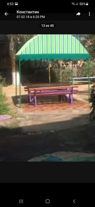 Устанавливаю навесы из баннера