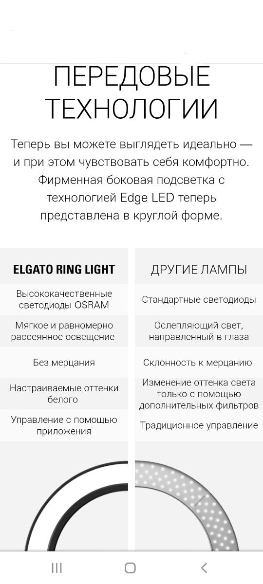 СКИДКА! (2в1) Стойка+Освещение для видео Elgato Ring Light