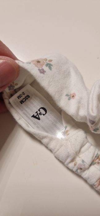 Сет за момиче C&A, размер 62 - рокличка, клин и панделка