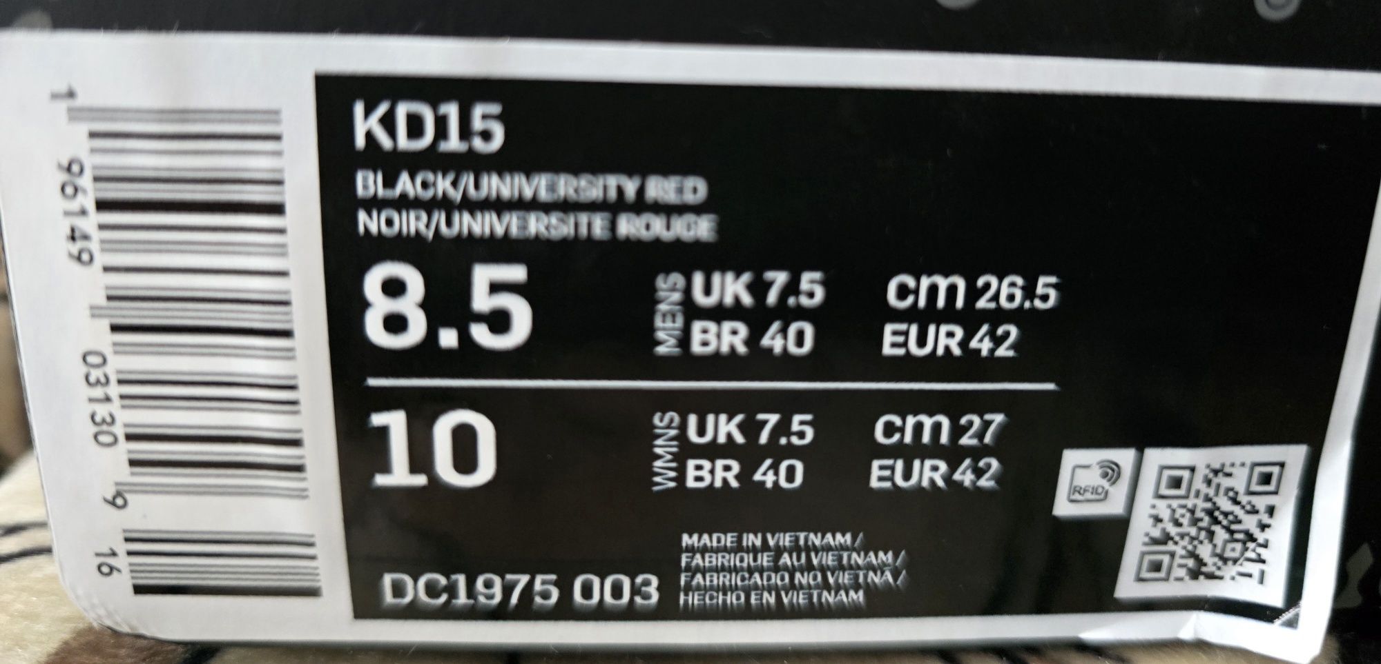 Adidași Nike Kd15, originali în cutie.
