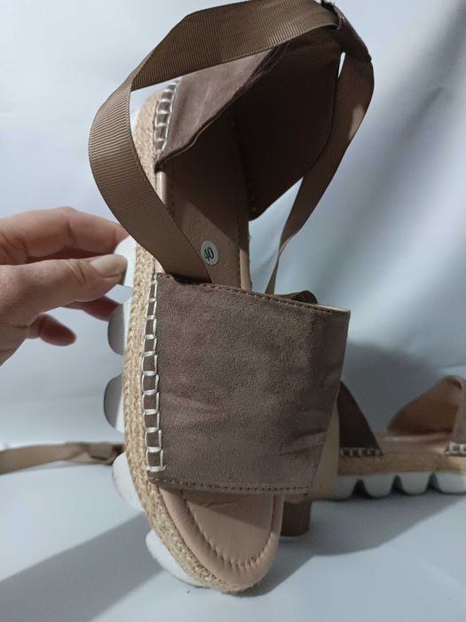 Sandale de damă cu șiret/ fundă