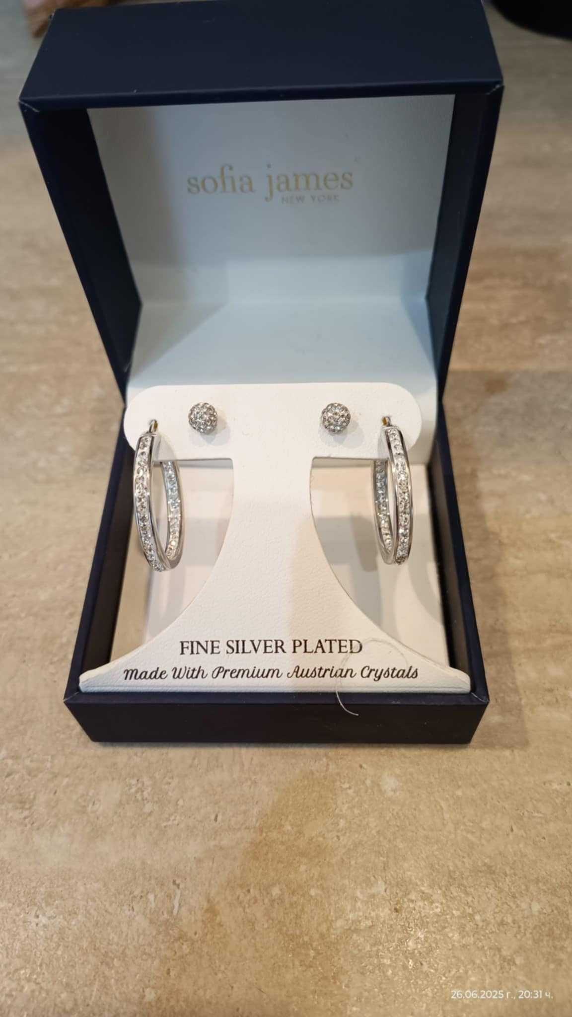 Sofia James New York Fine Silver Set Of 2 Комплект от 2 чифта обеци
