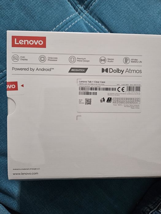 SIGILAT Tableta Lenovo Tab + Clear Case, 10.1", 4GB RAM, 128GB, Wi-Fi,