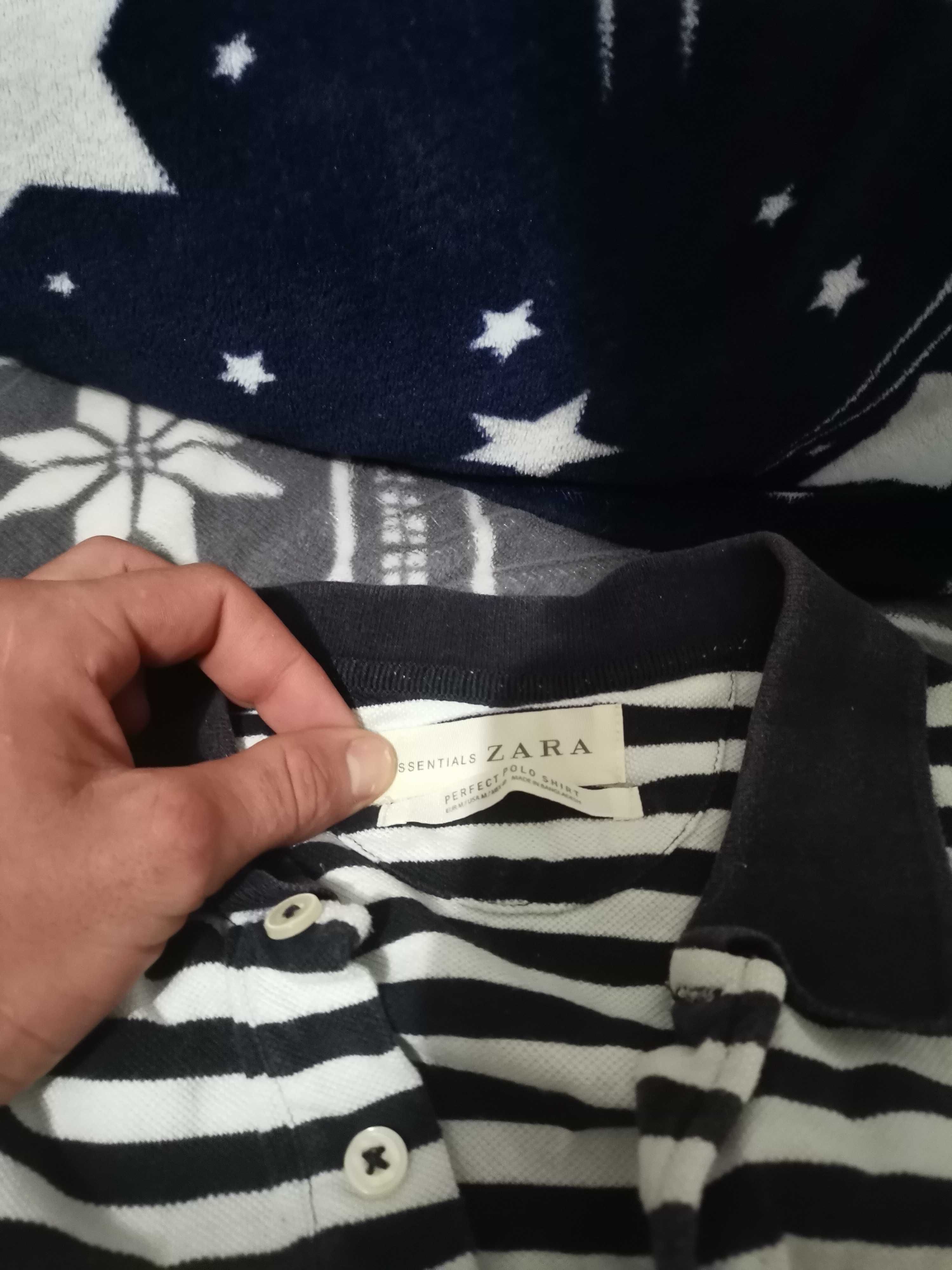Tricou alb, negru, de la zara