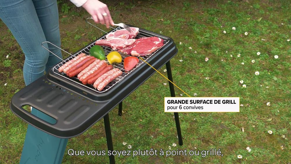 Gratar pliabil tip nomad, suprafata mare de gatit, montaj rapid