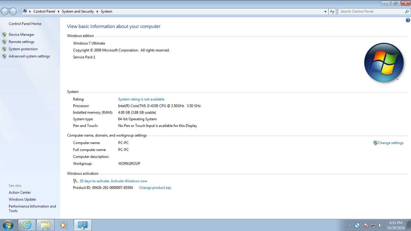 Продавам работещ компютър с процесор Intel Core-i3