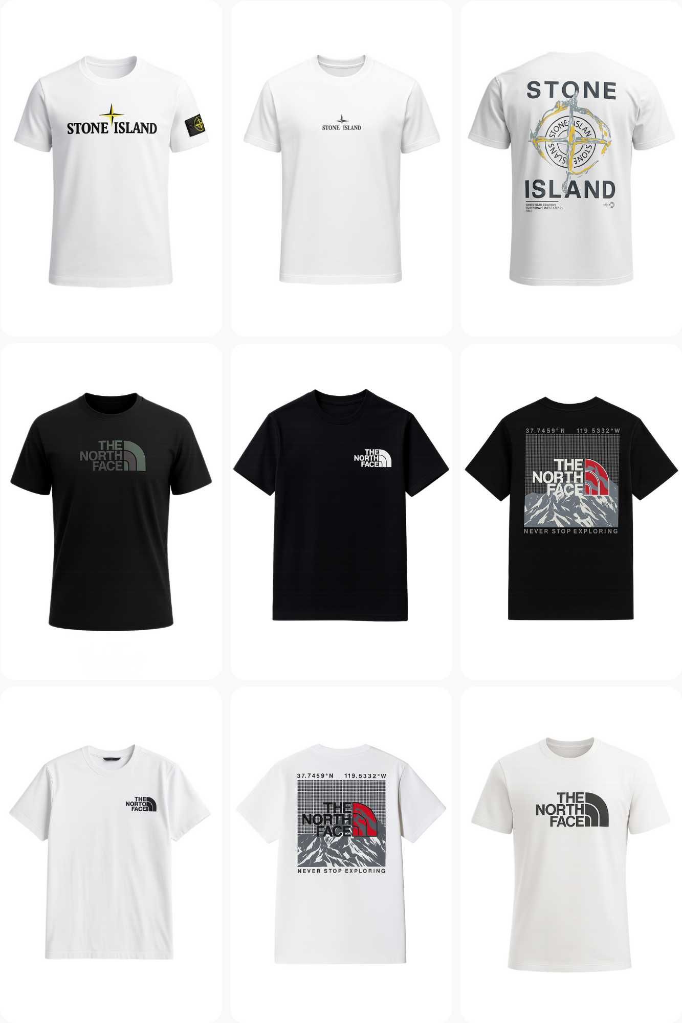 Маркови тениски Stone Island / The North Face