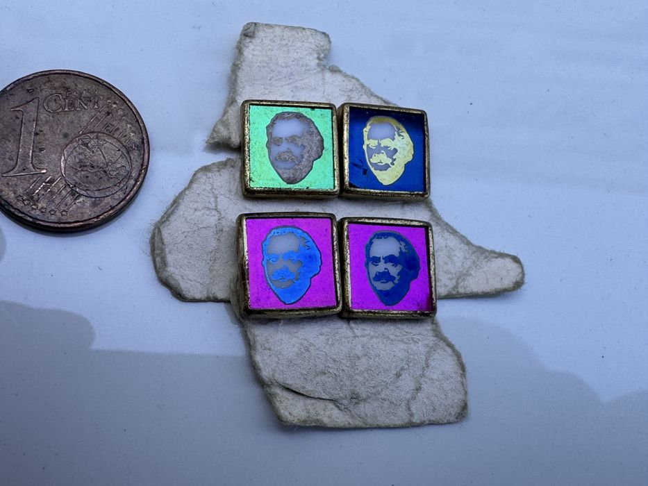 Огледални, мини портретни значки - Георги Димитров