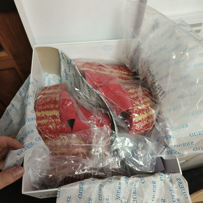 Saboti sandale Guess 38 piele 16,5 cm