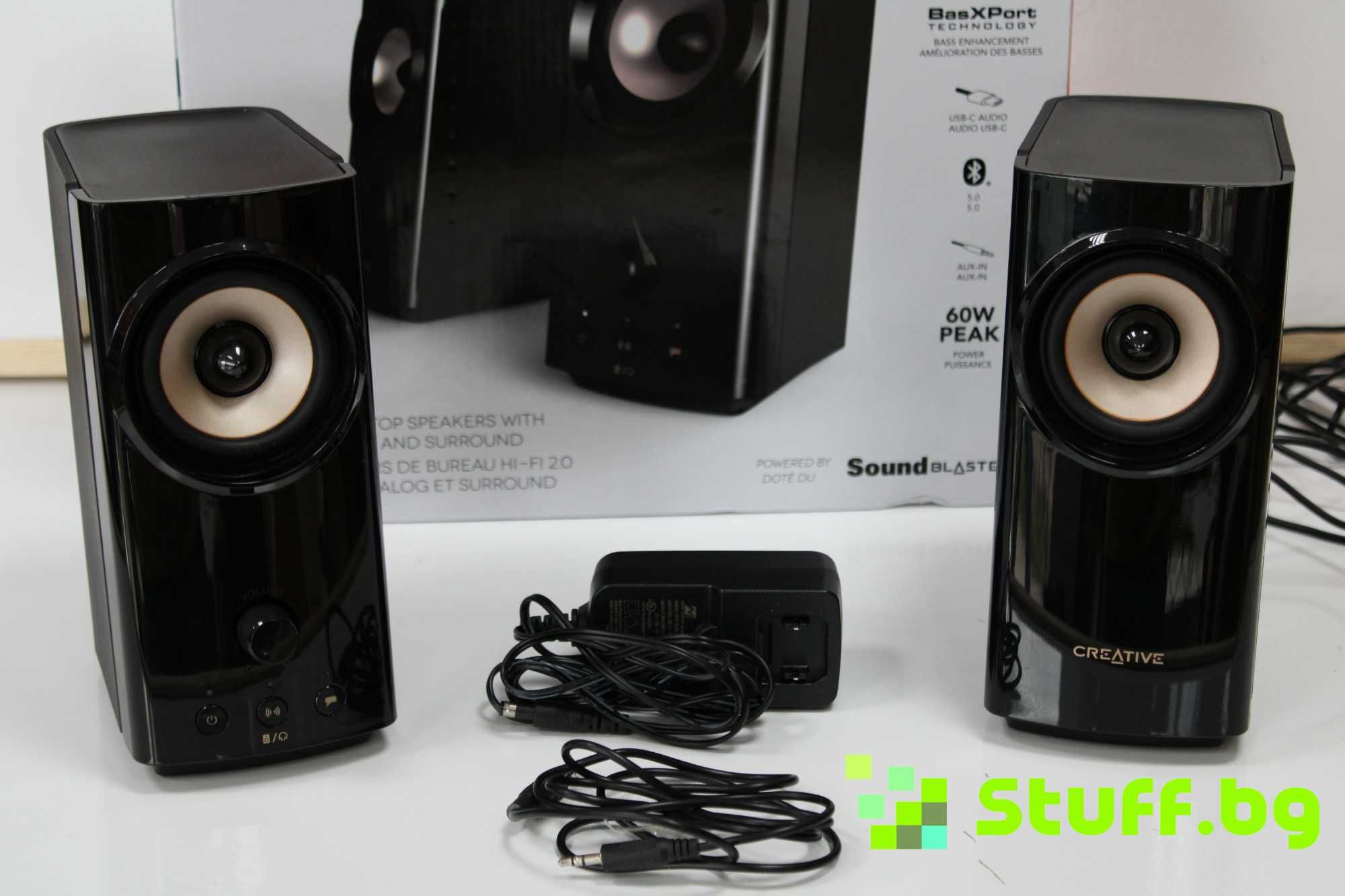 Creative T60 2.0 Speakers 60W Bluetooth 5.0 Black Тонколони