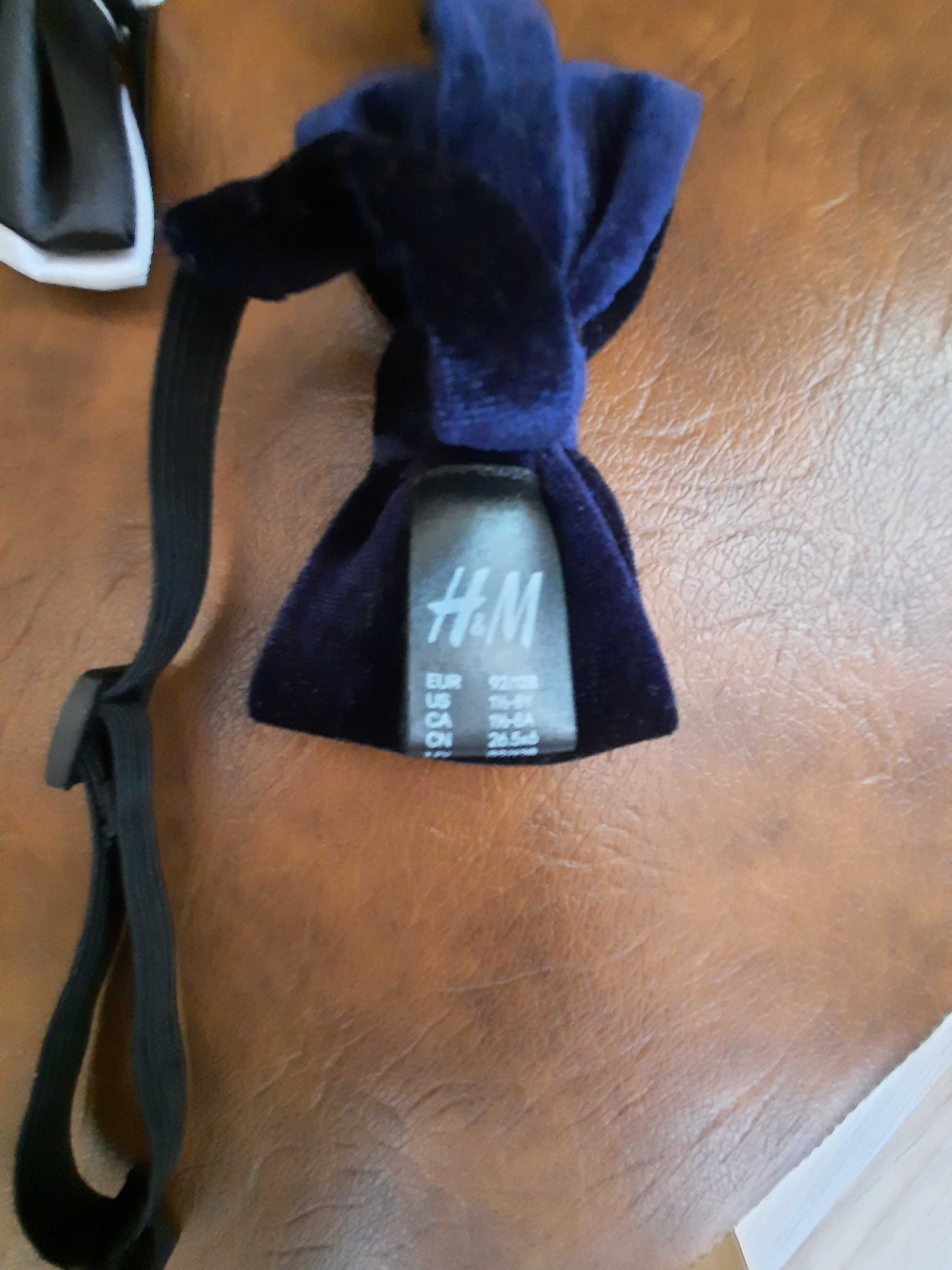 Papion 92-128 cm H&M catifea saten cravata