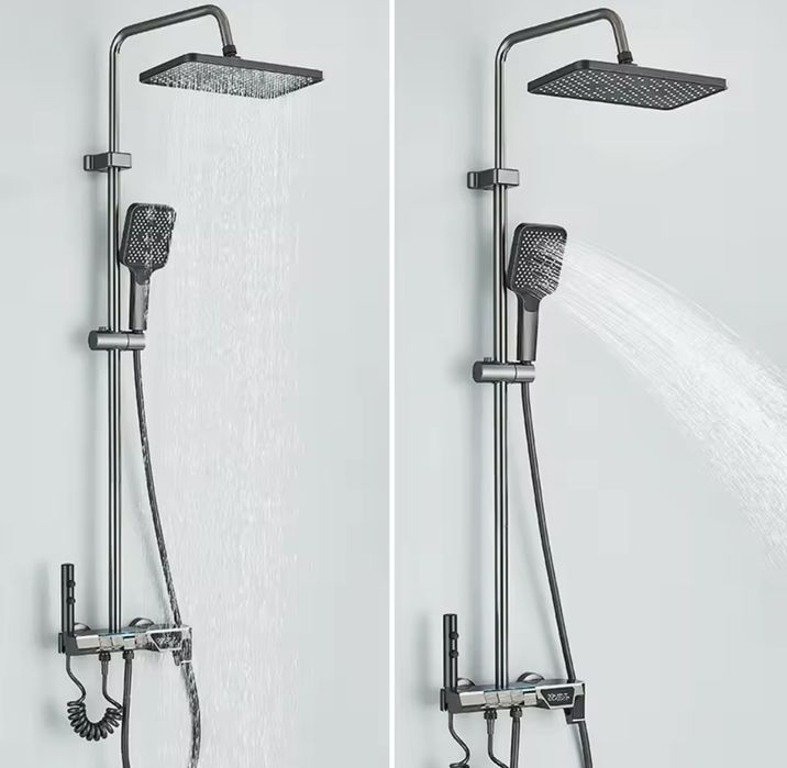 Душ колона, душ система, саморегулиране на термостат, LED, стенен монт