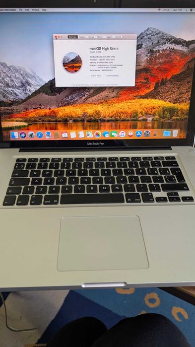 Apple MacBook Pro, I5, 15", 8GB RAM, 500 GB SSD, model A1286