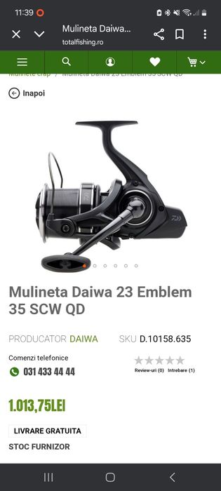 3 lansete shimano tx2, 3.66m/3,5lb, 3 mulinete daiwa 23 emblem 35scw