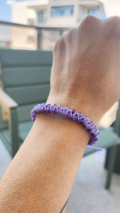 Set brățări ametist si onix alb