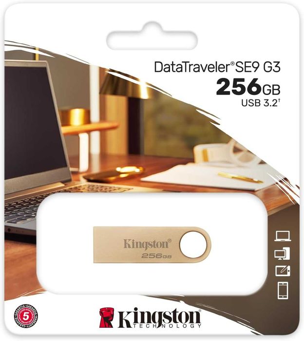 ПРОМО Нова USB Памет 256GB Kingston DataTraveler 3.2 SE9 G3 с Гаранция