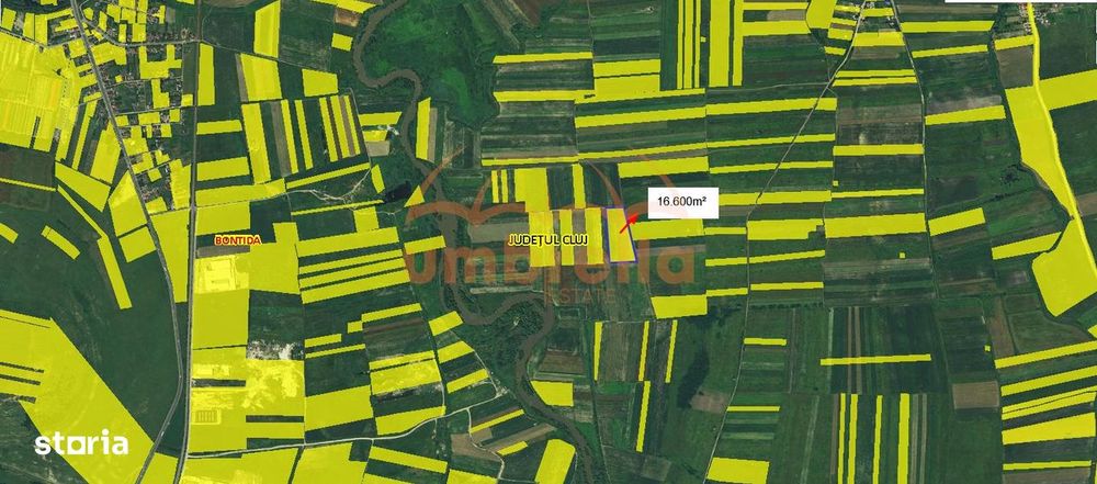 Teren de vanzare Bontida. Extravilan 16.600m²