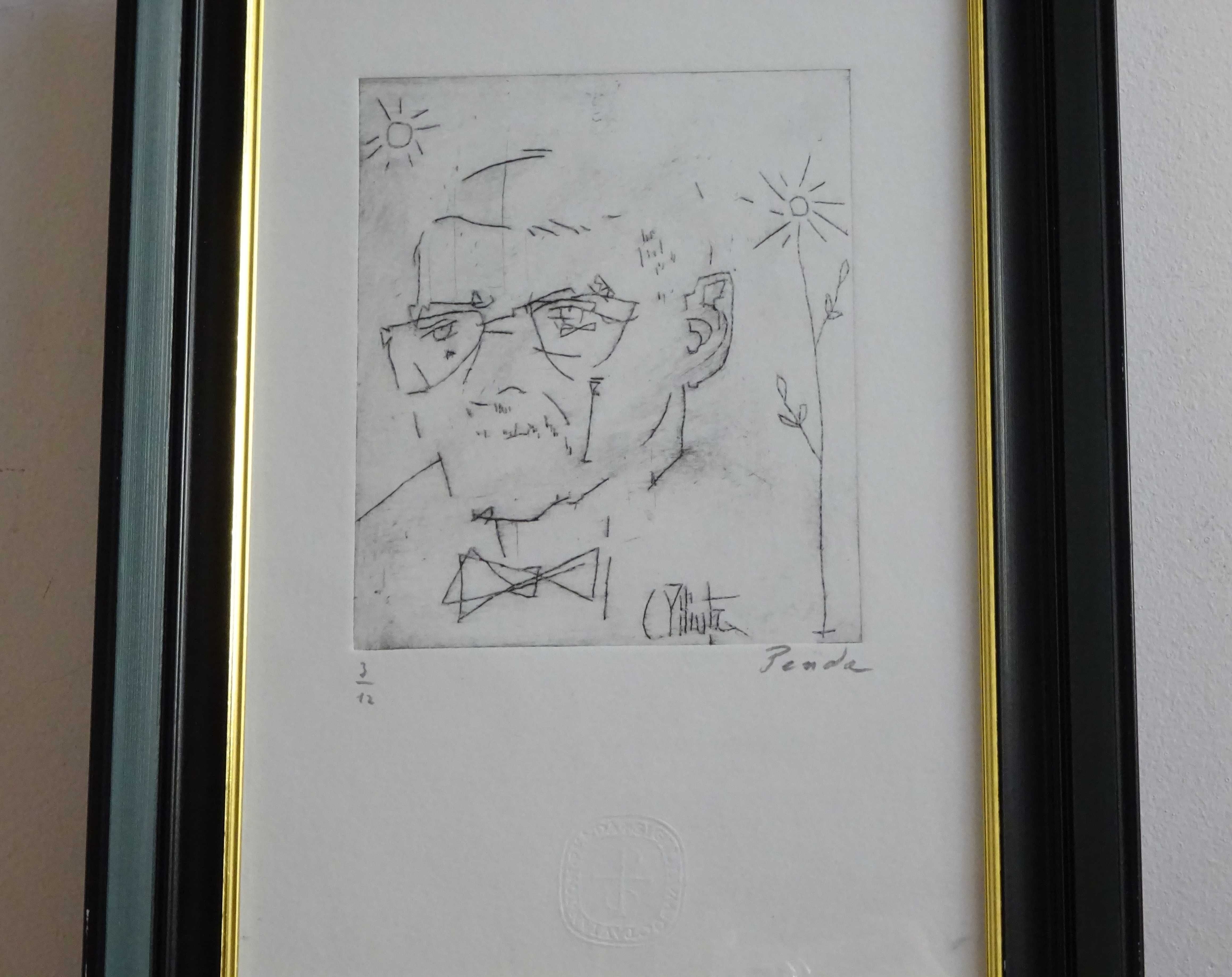 Gravura, Octavian Penda dupa Constantin Piliuta - 'Portret'