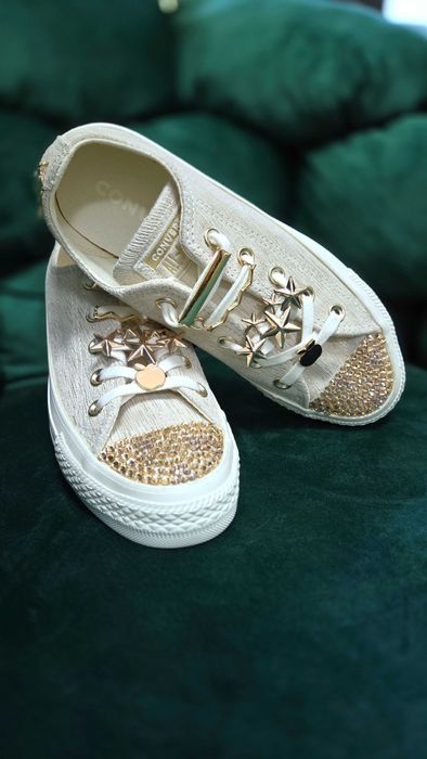 Кецове Converse с кристали Swarovski