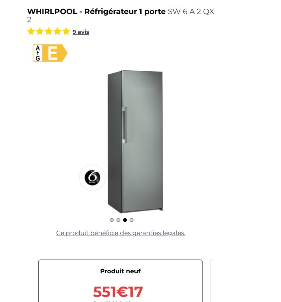 Frigider Whirlpool SW6A2QX2