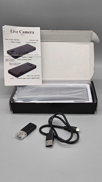 Дискретна камера, шпионска камера ,замаскирана като power bank