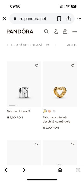 Charm original Pandora nou