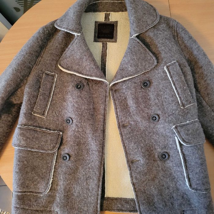 Jacheta geaca haina barbati imblanita lana naturala XL Italia nou