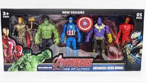 Фигурки Отмъстителите 5 герои, Хълк, Тор, Тарнос, Avengers