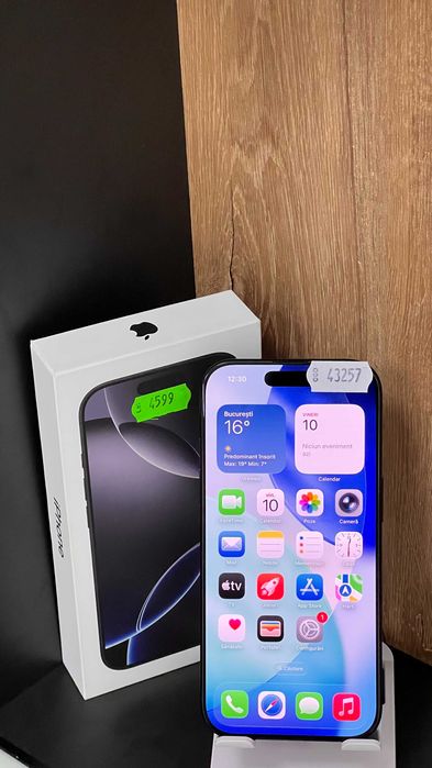 Garantie 24 luni Iphone 16 PRO 256GB baterie 100% CashBox