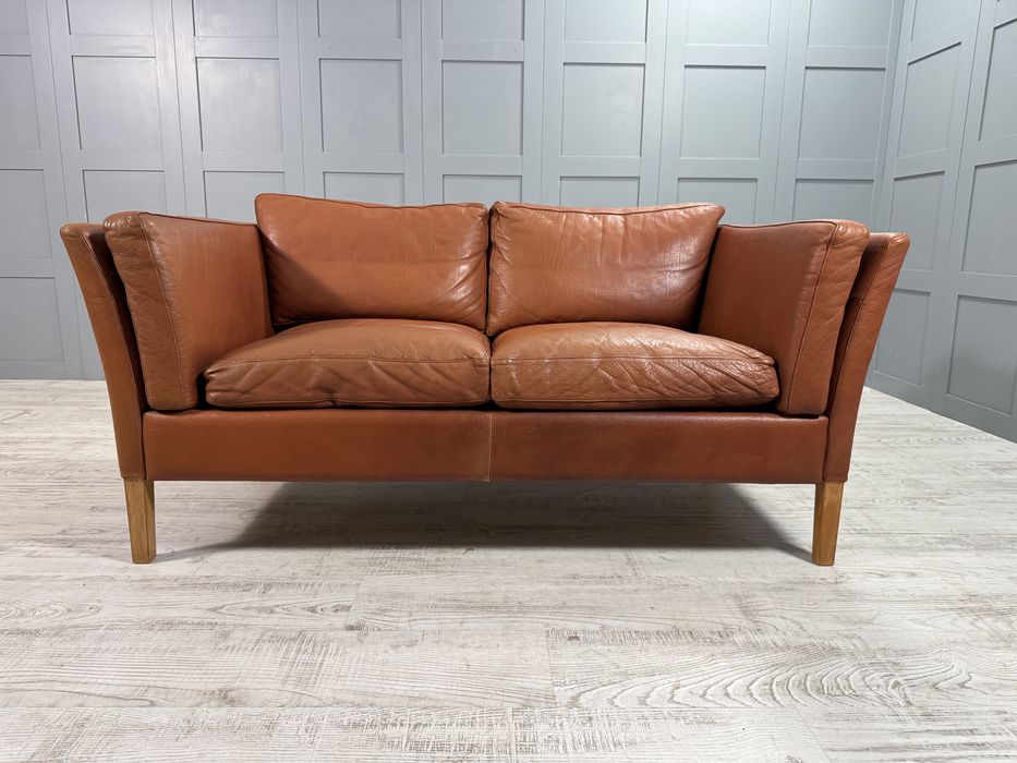 Датски диван 2-ка естествена кожа Д1104