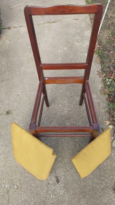 Set 6 scaune lemn masiv tapitate