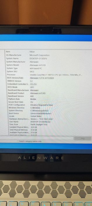 Laptop gaming Alienware M15 R3 stare foarte buna