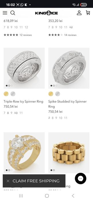 Inel argint 925 king ice