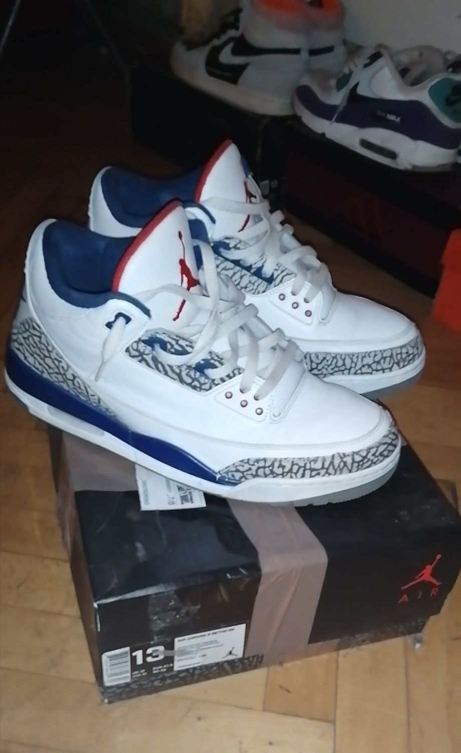 Jordan 3 true blue 2016,размер 47.5