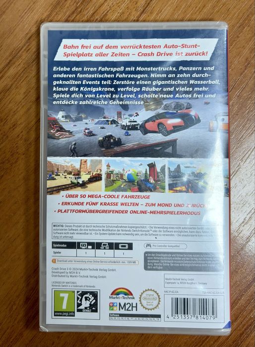 Crash Drive 3 код в кутия за Nintendo Switch
