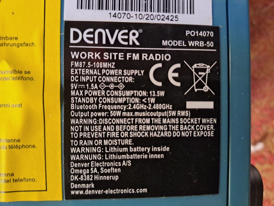 Radio Denver pentru șantier.