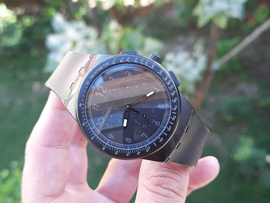 ceas Swatch All Black Cronograf