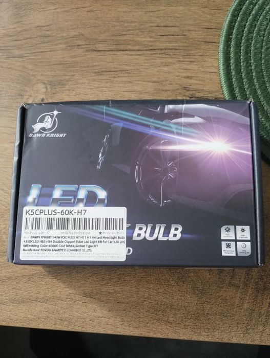 LED крушки H7 6000k Dawn Knight К5C plus