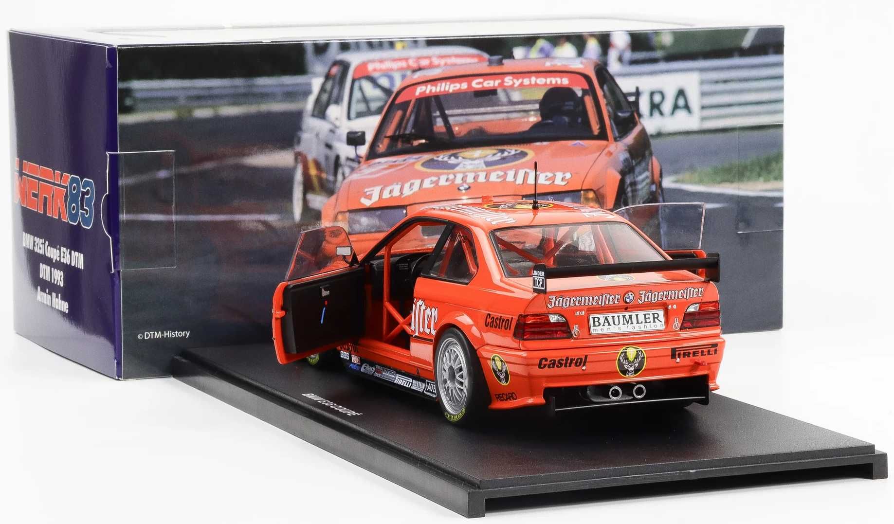 BMW 325i Coupe E36 DTM Jagermeister #9 Armin Hahne DTM 1993 1:18