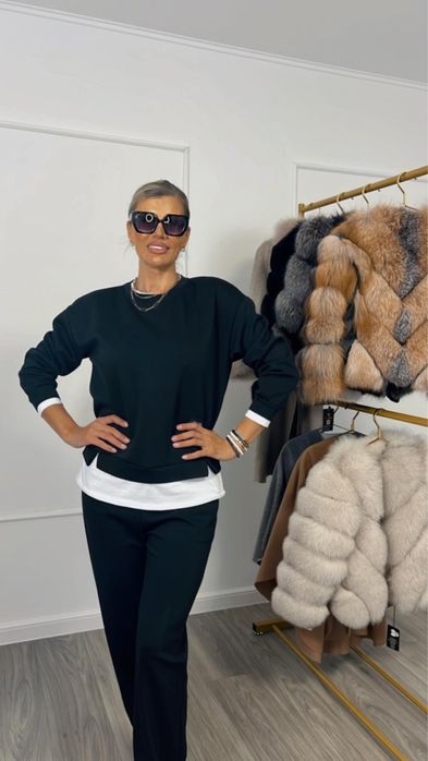 Trening material calduros doua piese bluza si pantaloni